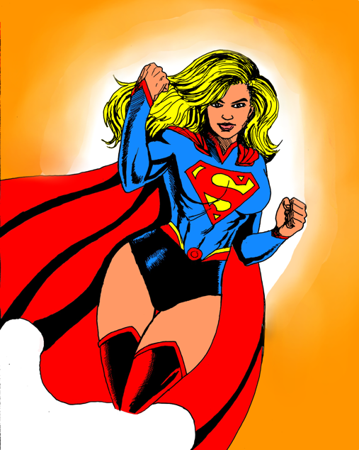 SUPERGIRL CLENCHED FISTS dc comic art